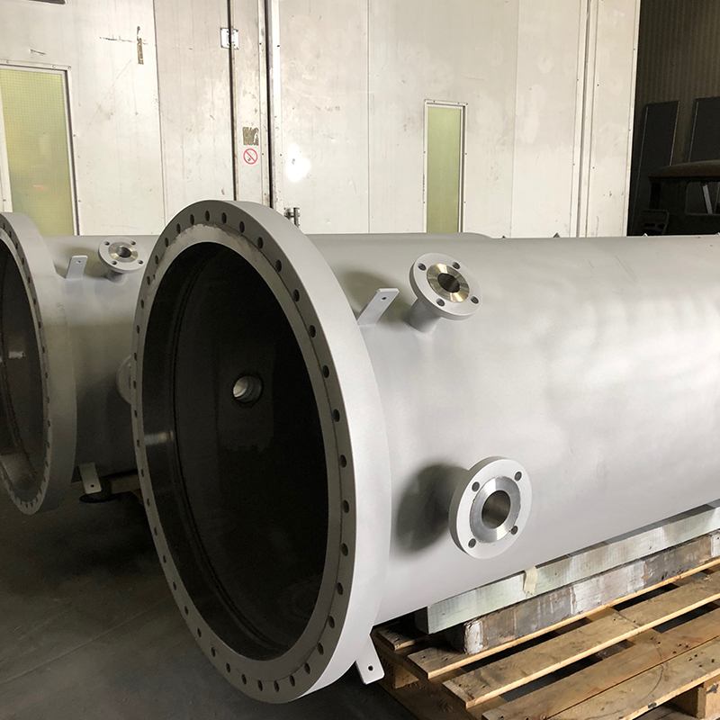 Vaten met deksels, gestraald en gealuminiseerd